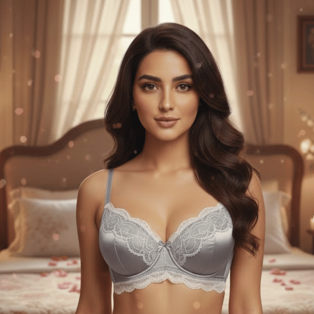 4 gray doubble padded bra